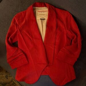 Anthro Cartonnier Tailored Red Blazer, sz 4